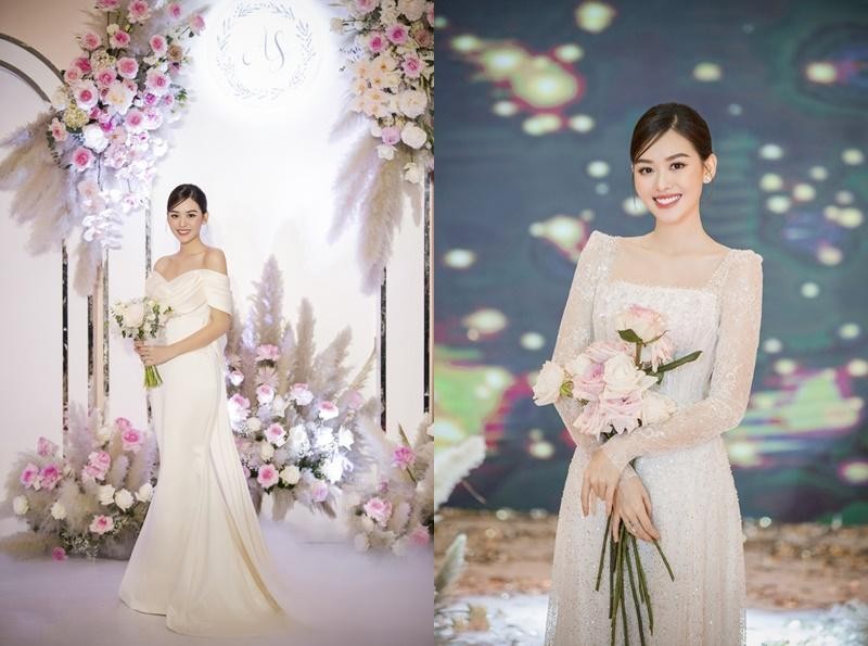 Á hậu Tường San xinh đẹp trong ngày cưới, lộng lẫy trong ba bộ váy cưới tinh khôi