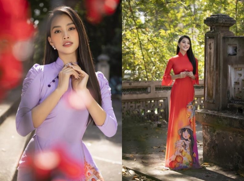 Hoa hậu Tiểu Vy khoe sắc trong bộ sưu tập áo dài trẻ trung và bay bổng 