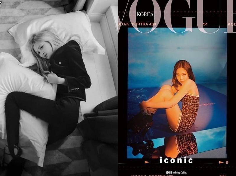Biểu tượng thời trang Kpop Jennie và Rosé Black Pink đua nhau chiếm sóng trên bìa tạp chí