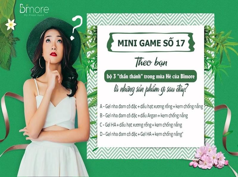 Minigame "Đẹp sao cho đúng" 17 - Bộ 3 "thần thánh" trong mùa hè của BiMore là những sản phẩm nào? 