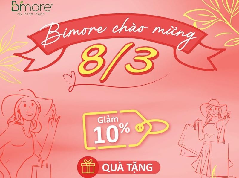 Chào mừng 8/3 - Bimore tưng bừng ưu đãi