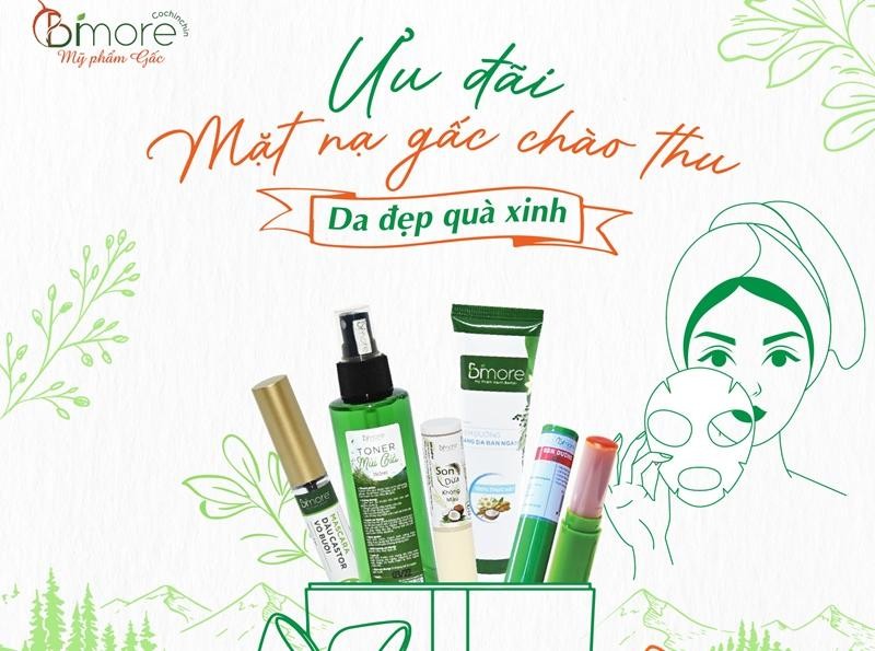 Ưu đãi mặt nạ cotton gấc của Mỹ phẩm xanh Bimore