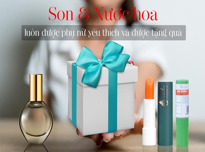 Son và nước hoa luôn được phụ nữ yêu thích và muốn được tặng quà