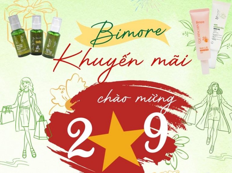 Bimore khuyến mãi chào mừng 2/9