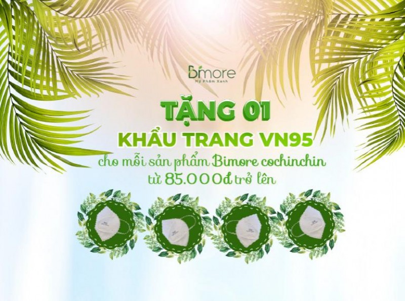 Chương trình tặng khẩu trang kháng khuẩn của Mỹ phẩm xanh BiMore