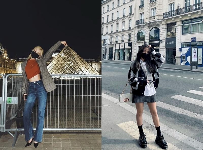 Jisoo và Rosé (Blackpink) mặc gì khi đặt chân đến kinh đô thời trang Paris? 