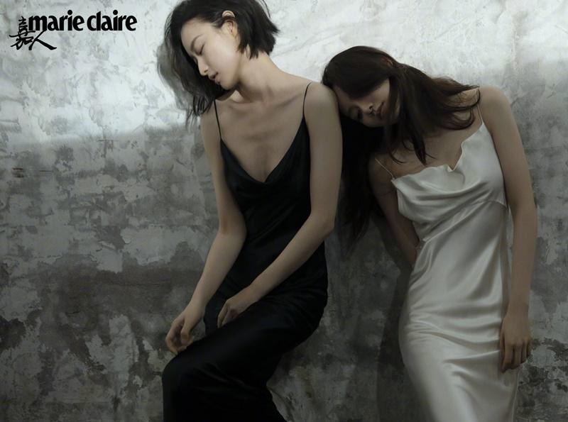 Marie Claire chơi lớn khi thực hiện bộ ảnh "bách hợp" giữa Nghê Ni và Lưu Thi Thi 