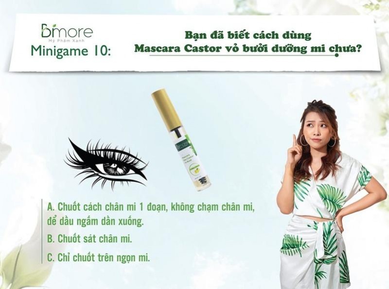 Minigame "Đẹp sao cho đúng" 10 - Bạn đã biết cách dùng mascara dưỡng mi?