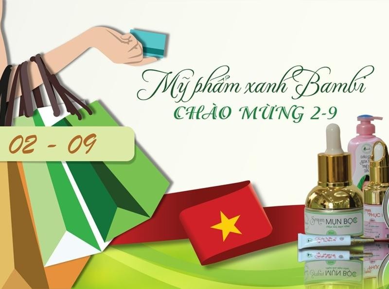 Mỹ Phẩm Xanh Bambi giới thiệu chương trình ưu đãi chào 2/9