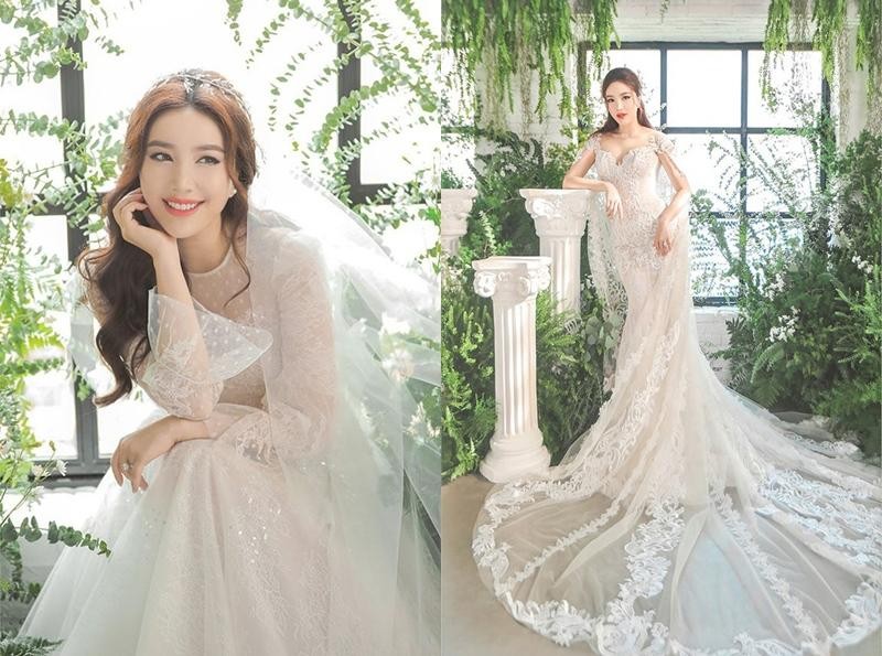 Bảo Thy khoe 3 mẫu váy cưới lộng lẫy, có 1 bộ phảng phất thiết kế kinh điển của Công nương Kate