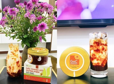 Gấc chanh leo đường phèn: Chạm vị cùng sữa chua mát lạnh 