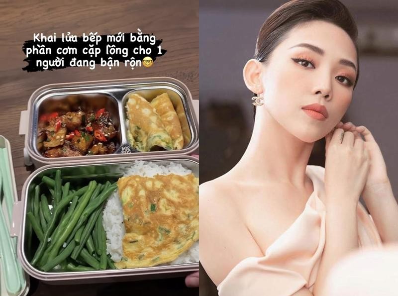 Lần đầu Tóc Tiên khoe cơm hộp tự làm cho ông xã Touliver đi làm: nhìn là thấy hạnh phúc muốn xỉu!