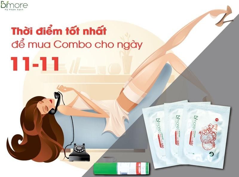 Lễ Độc Thân: Ngày tốt nhất để sở hữu combo 4 sản phẩm của Mỹ phẩm xanh BiMore với ưu đãi vượt trội